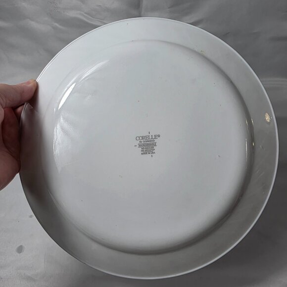 Corelle English Meadow Dinner Plate White Swirl Rim Blue Trim Multicolor Floral - Picture 14 of 14